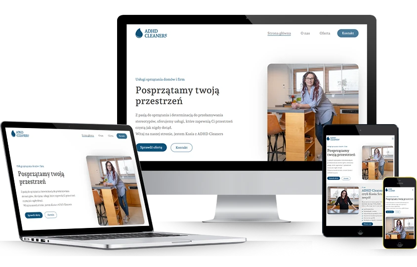 screeny strony internetowej dla klienta